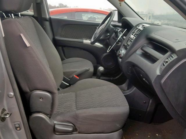 KNDJF723887476079 - 2008 KIA SPORTAGE E GRAY photo 5