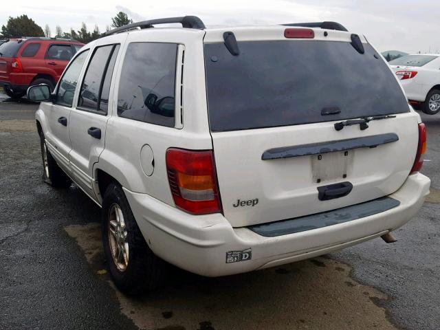 1J4GX48S82C311002 - 2002 JEEP GRAND CHER WHITE photo 3