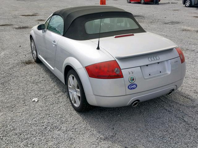 TRUUT28N451001065 - 2005 AUDI TT QUATTRO SILVER photo 3