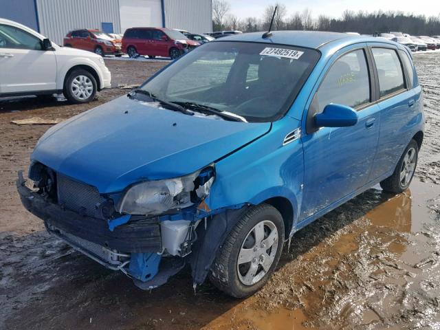 KL1TD66EX9B637591 - 2009 CHEVROLET AVEO LS BLUE photo 2