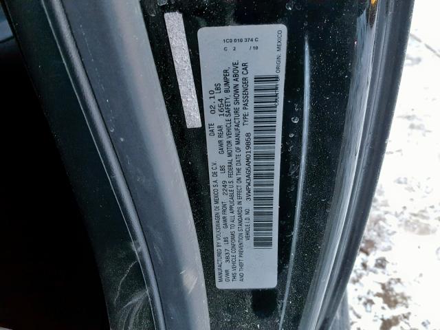 3VWPW3AG5AM019858 - 2010 VOLKSWAGEN NEW BEETLE Қара фото 10