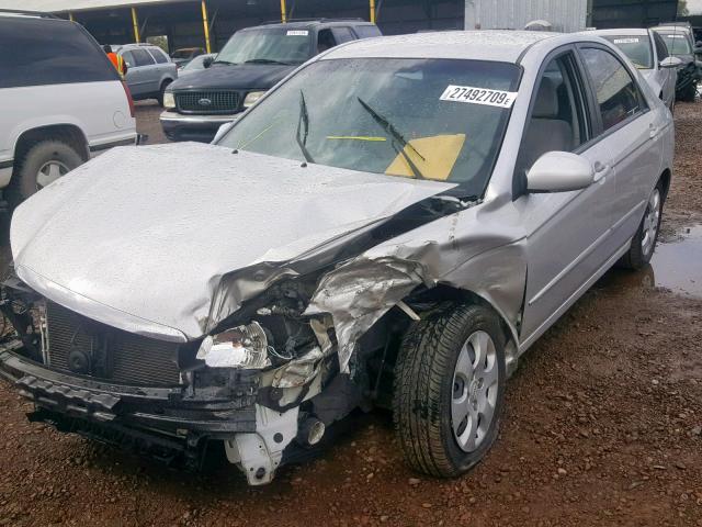 KNAFE222095590266 - 2009 KIA SPECTRA EX SILVER photo 2