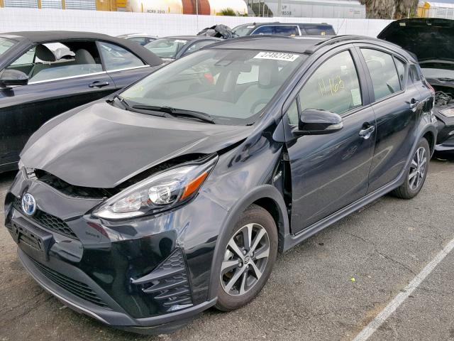 JTDKDTB30J1618114 - 2018 TOYOTA PRIUS C BLACK photo 2