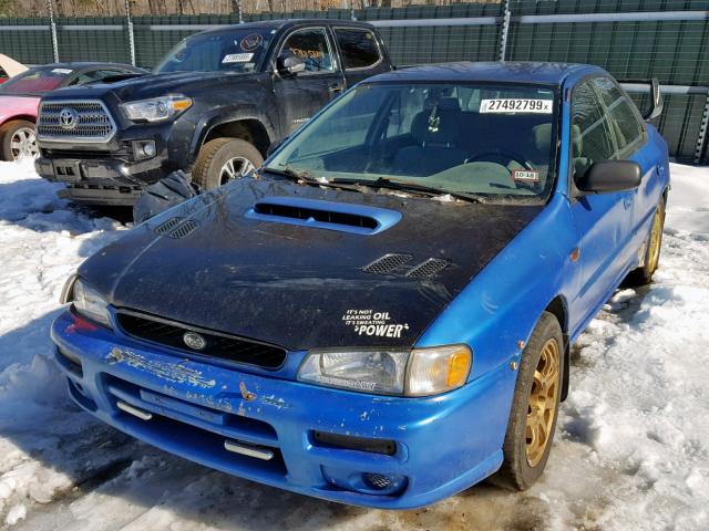 JF1GC4356VH500909 - 1997 SUBARU IMPREZA L BLUE photo 2