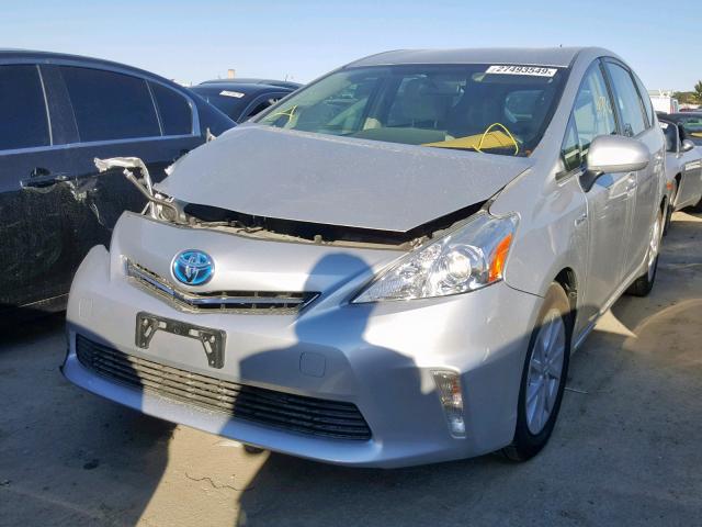 JTDZN3EU5E3301746 - 2014 TOYOTA PRIUS V SILVER photo 2