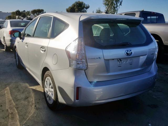 JTDZN3EU5E3301746 - 2014 TOYOTA PRIUS V SILVER photo 3