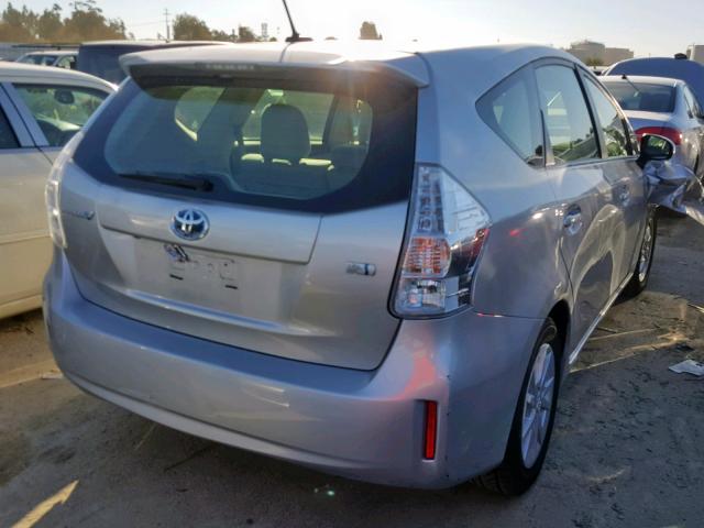 JTDZN3EU5E3301746 - 2014 TOYOTA PRIUS V SILVER photo 4