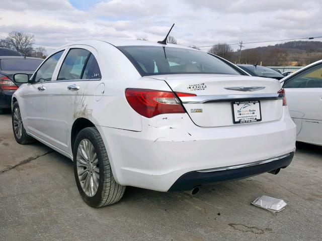 1C3CCBCG0CN255445 - 2012 CHRYSLER 200 LIMITE WHITE photo 3