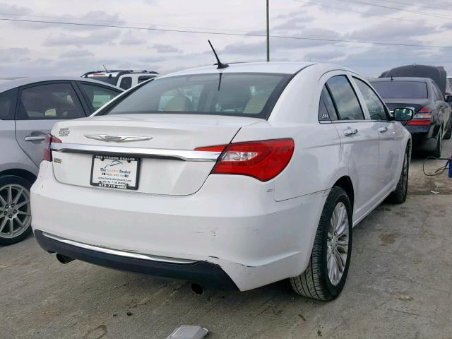 1C3CCBCG0CN255445 - 2012 CHRYSLER 200 LIMITE WHITE photo 4