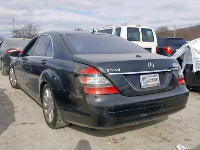 WDDNG71XX7A078589 - 2007 MERCEDES-BENZ S 550 BLACK photo 3