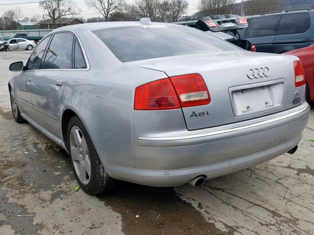 WAUML44E84N019861 - 2004 AUDI A8 L QUATT SILVER photo 3