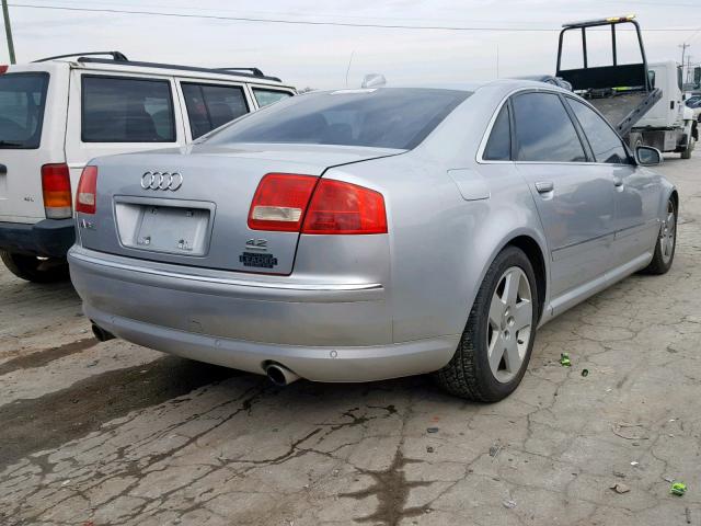 WAUML44E84N019861 - 2004 AUDI A8 L QUATT SILVER photo 4