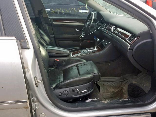 WAULV44E37N017851 - 2007 AUDI A8 4.2 QUA SILVER photo 5