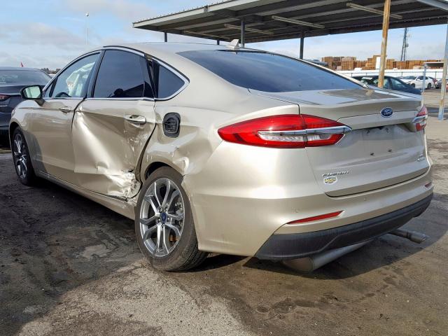 3FA6P0CD4KR180256 - 2019 FORD FUSION SEL  photo 3