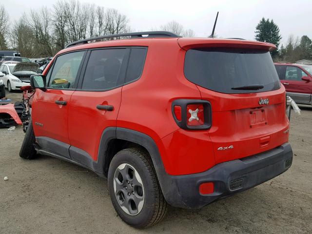 ZACCJBAB0JPH12705 - 2018 JEEP RENEGADE S RED photo 3