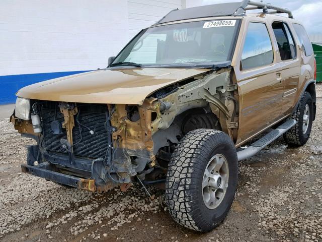 5N1ED28Y4YC589625 - 2000 NISSAN XTERRA XE GOLD photo 2