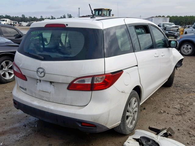 JM1CW2BL4C0108463 - 2012 MAZDA 5 WHITE photo 4