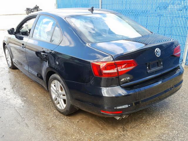 3VW2K7AJ2FM227079 - 2015 VOLKSWAGEN JETTA BASE BLACK photo 3