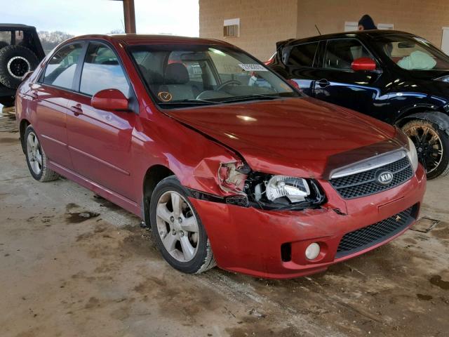 KNAFE221195023524 - 2009 KIA SPECTRA EX MAROON photo 1