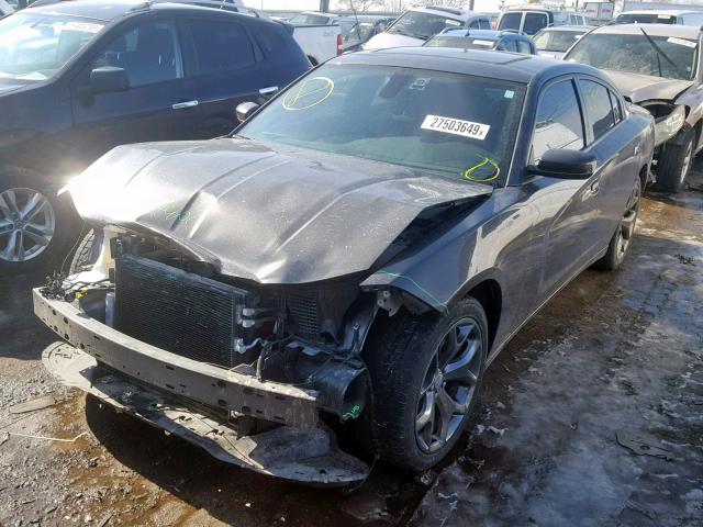 2C3CDXHGXFH916074 - 2015 DODGE CHARGER SX GRAY photo 2