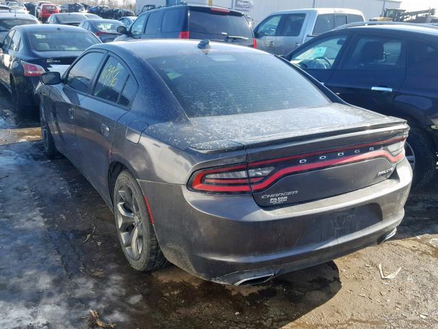 2C3CDXHGXFH916074 - 2015 DODGE CHARGER SX GRAY photo 3