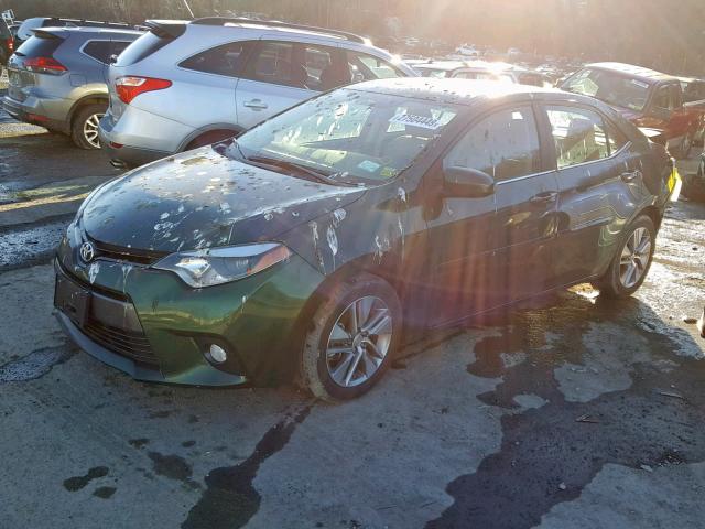 2T1BPRHE0FC265301 - 2015 TOYOTA COROLLA EC GREEN photo 2