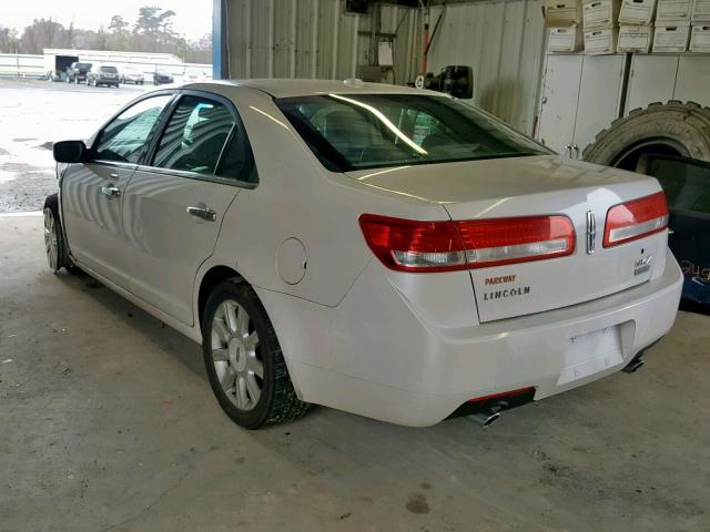 3LNHL2GC2AR752866 - 2010 LINCOLN MKZ WHITE photo 3