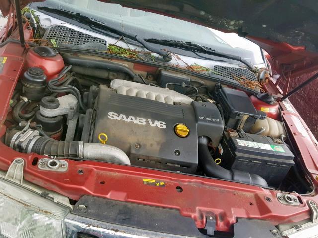 YS3EF48Z8X3072287 - 1999 SAAB 9-5 SE RED photo 7