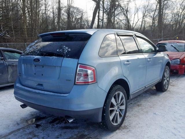 2FMDK38C08BA40659 - 2008 FORD EDGE SEL BLUE photo 4