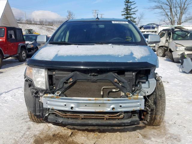 2FMDK38C08BA40659 - 2008 FORD EDGE SEL BLUE photo 9