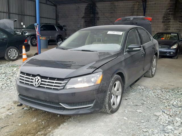 1VWBN7A38DC127365 - 2013 VOLKSWAGEN PASSAT SE BLACK photo 2