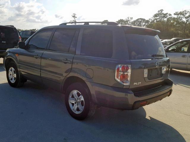 5FNYF28278B025428 - 2008 HONDA PILOT VP GRAY photo 3