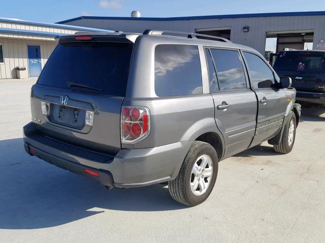 5FNYF28278B025428 - 2008 HONDA PILOT VP GRAY photo 4