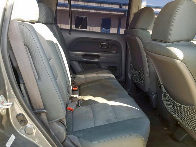 5FNYF28278B025428 - 2008 HONDA PILOT VP GRAY photo 6