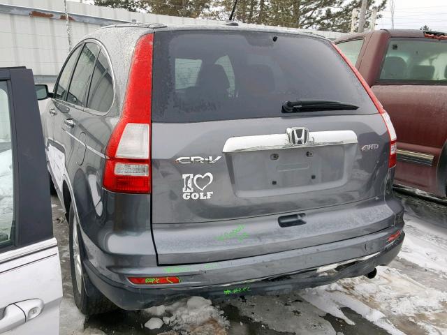 JHLRE4H7XBC034355 - 2011 HONDA CR-V EXL GRAY photo 3