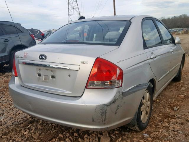 KNAFE221295648062 - 2009 KIA SPECTRA EX SILVER photo 4