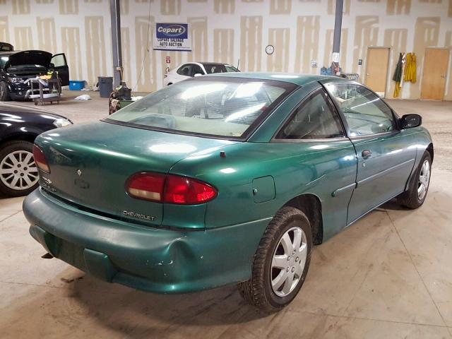 1G1JC124XV7265906 - 1997 CHEVROLET CAVALIER B GREEN photo 4