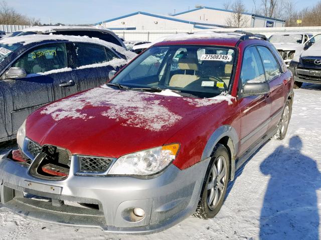 JF1GG63617H801485 - 2007 SUBARU IMPREZA OU RED photo 2