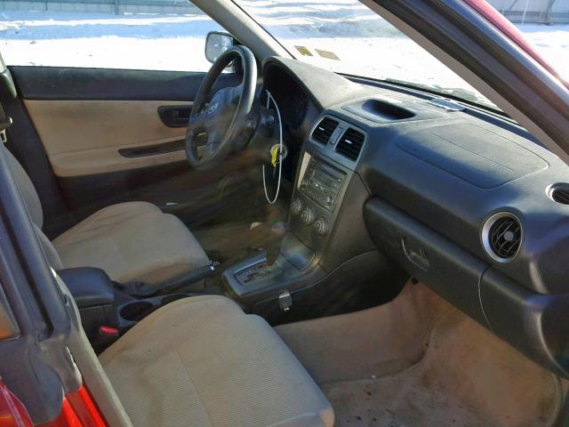 JF1GG63617H801485 - 2007 SUBARU IMPREZA OU RED photo 5