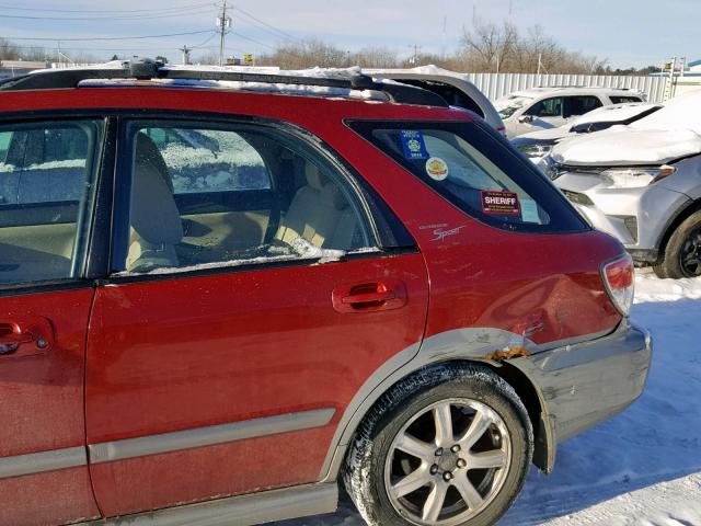 JF1GG63617H801485 - 2007 SUBARU IMPREZA OU RED photo 9