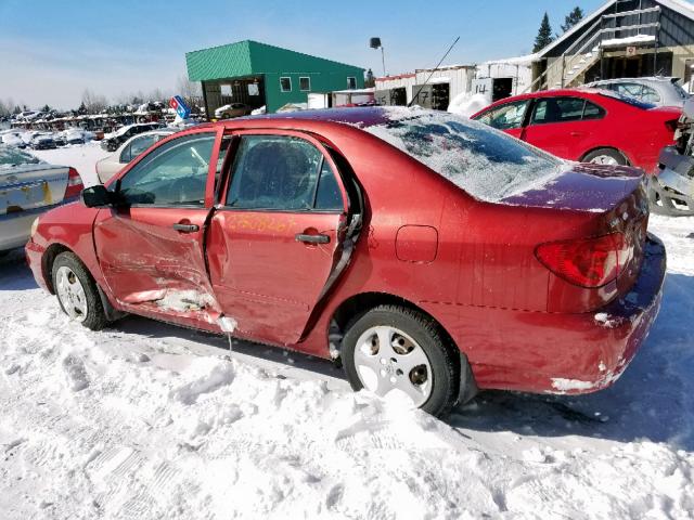 2T1BR32E26C590189 - 2006 TOYOTA COROLLA CE RED photo 3