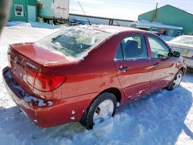 2T1BR32E26C590189 - 2006 TOYOTA COROLLA CE RED photo 4