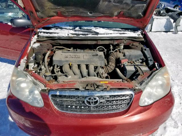 2T1BR32E26C590189 - 2006 TOYOTA COROLLA CE RED photo 7