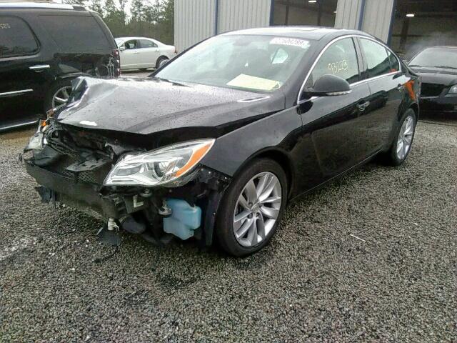 2G4GN5EX4E9279545 - 2014 BUICK REGAL PREM BLACK photo 2