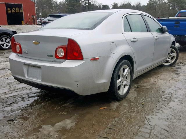 1G1ZA5EUXBF207596 - 2011 CHEVROLET MALIBU LS SILVER photo 4
