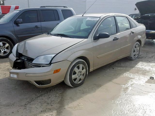 1FAFP34N87W294855 - 2007 FORD FOCUS ZX4 TAN photo 2