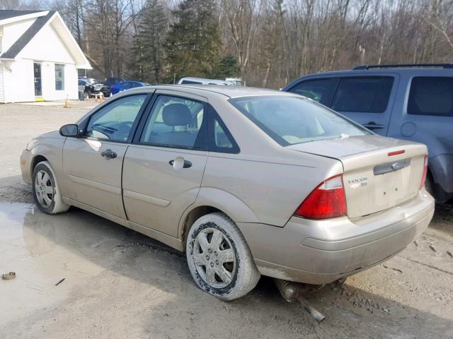 1FAFP34N87W294855 - 2007 FORD FOCUS ZX4 TAN photo 3