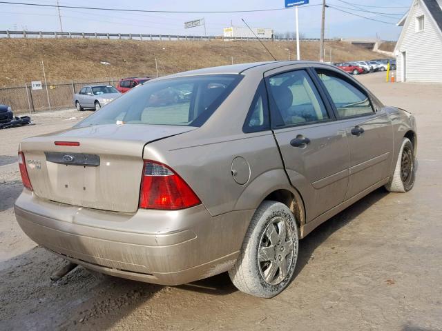 1FAFP34N87W294855 - 2007 FORD FOCUS ZX4 TAN photo 4