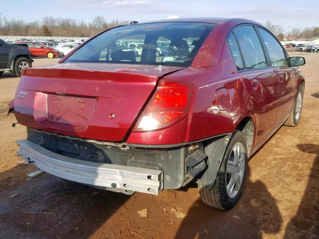1G8AJ55F96Z101502 - 2006 SATURN ION LEVEL MAROON photo 4