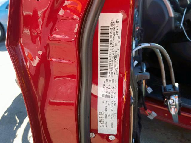 1C4PJLCB5HW549230 - 2017 JEEP CHEROKEE L RED photo 10